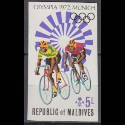 Malediven Mi.Nr. 417B Olympia 1972 München, Radrennen (5)