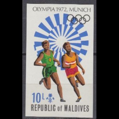 Malediven Mi.Nr. 418B Olympia 1972 München, Laufen (10)