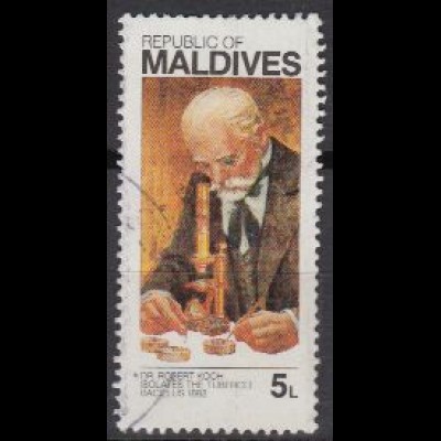 Malediven Mi.Nr. 991 Robert Koch, Entdeckung des Tuberkulose-Erregers (5)