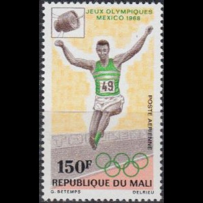 Mali Mi.Nr. 177 Olympia 1968 Mexiko, Dreispringer (150)
