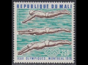Mali Mi.Nr. 536 Olympia 1976 Montreal, Schwimmen (250)