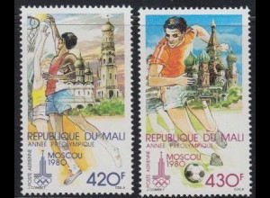 Mali Mi.Nr. 686-87 Vorolympisches Jahr Moskau 1980 (2 Werte)