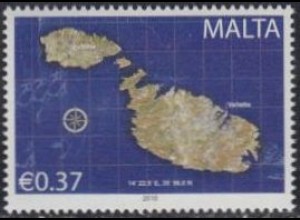 Malta Mi.Nr. 1640 Grußmarke, Karte von Malta (0,37)