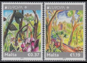 Malta Mi.Nr. 1665-66 Europa 11, Der Wald (2 Werte)