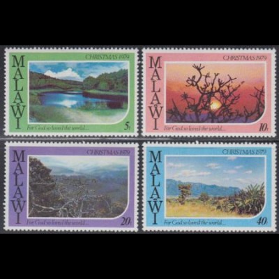 Malawi Mi.Nr. 336-39 Weihnachten 1979, Landschaften (4 Werte)