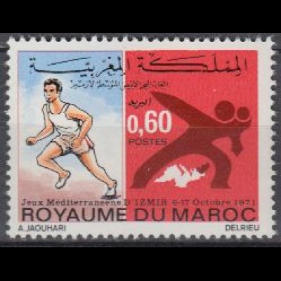 Marokko Mi.Nr. 692 Mittelmeer Sportspiele, Sprinter (0,60)