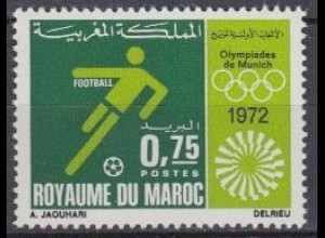 Marokko Mi.Nr. 710 Olympia 1972 München, Piktogramm Fußball (0,75)