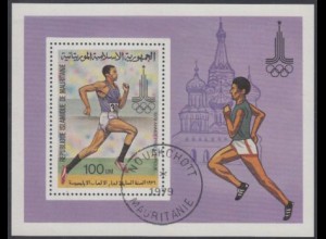 Mauretanien Mi.Nr. Block 26 Olympische Sommerspiele Moskau, Langstreckenläufer 