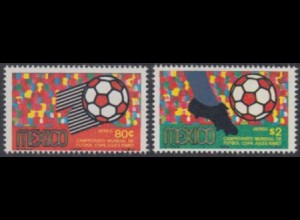 Mexiko Mi.Nr. 1306-07 Fußball-WM 1970 Mexiko (2 Werte)