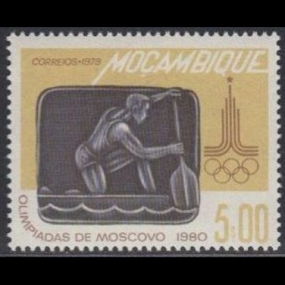 Mocambique Mi.Nr. 690 Olymp. Sommerspiele Moskau, Kanu (5,00)