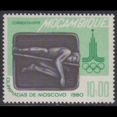 Mocambique Mi.Nr. 691 Olymp. Sommerspiele Moskau, Hochsprung (10,00)