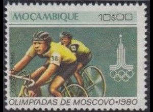 Mocambique Mi.Nr. 769 Olymp. Sommerspiele Moskau 1980, Radrennfahren (10,00)