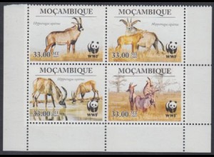 Mocambique Mi.Nr. Zdr.3658-61 Weltweiter Naturschutz, Pferdeantilope, WWF 