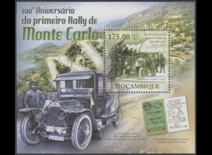 Mocambique Mi.Nr. Block 451 100.Jahre Rallye Monte Carlo, Teilnehmerfahrzeug