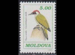 Moldawien Mi.Nr. 58 Freim. Vögel, Grünspecht (5,00)