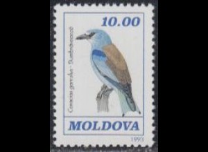 Moldawien Mi.Nr. 59 Freim. Vögel, Blauracke (10,00)