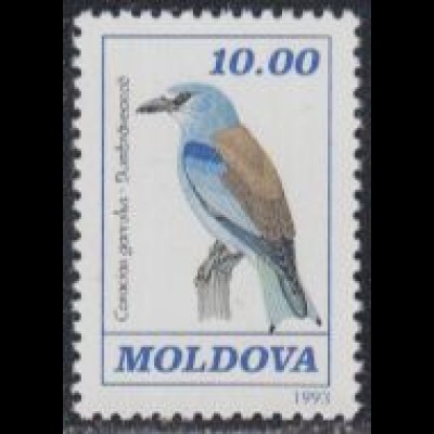 Moldawien Mi.Nr. 59 Freim. Vögel, Blauracke (10,00)