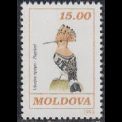 Moldawien Mi.Nr. 60 Freim. Vögel, Wiedehopf (15,00)