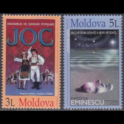 Moldawien Mi.Nr. 463-64 Europa 03, Plakatkunst (2 Werte)