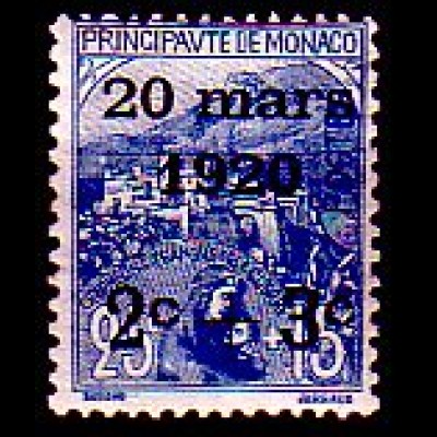 Monaco Mi.Nr. 35 Hochzeit Prinz. Charlotte, MiNr.30 m.Aufdr. (2+3 auf 25+15c)