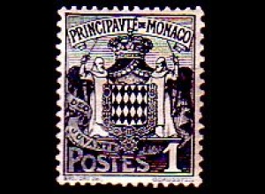 Monaco Mi.Nr. 73 Freim. Staatswappen (1 c)