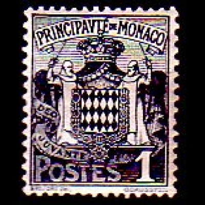 Monaco Mi.Nr. 73 Freim. Staatswappen (1 c)