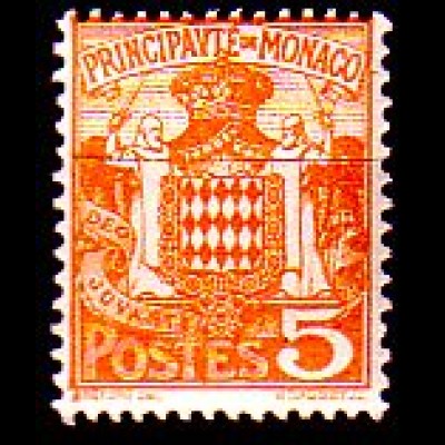 Monaco Mi.Nr. 76 Freim. Staatswappen (5 c)