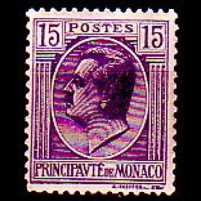 Monaco Mi.Nr. 79 Freim. Fürst Louis II (15 c)