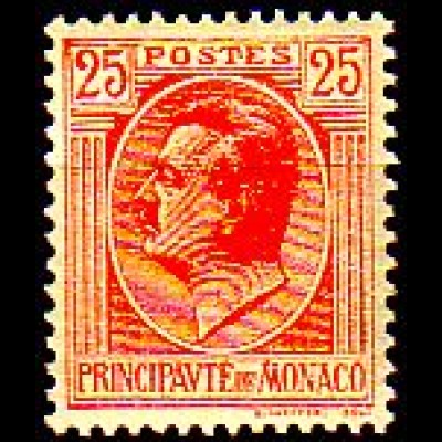 Monaco Mi.Nr. 83 Freim. Fürst Louis II (25 c)