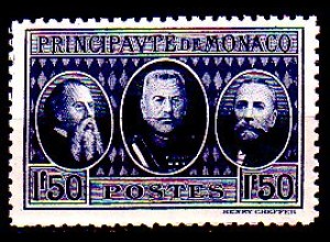 Monaco Mi.Nr. 109 Int. Briefmarkenausstellung Monte Carlo, Fürsten (1,50)