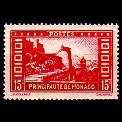 Monaco Mi.Nr. 120 Freim. Rampe Major und Oreillon-Turm (15 c)