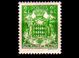 Monaco Mi.Nr. 144 Staatswappen, Landesname unten (2 c)