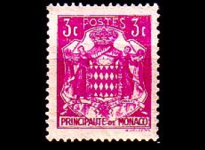 Monaco Mi.Nr. 145 Staatswappen, Landesname unten (3 c)