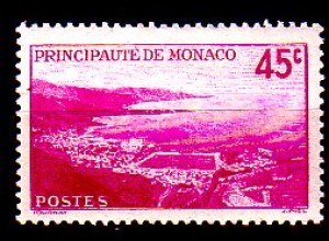 Monaco Mi.Nr. 168 Freim. Reede von Monaco aus Vogelschau (45 c)