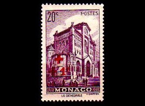 Monaco Mi.Nr. 205 Rotes Kreuz Kathedrale von Monaco m.Aufdr. (20c+1)