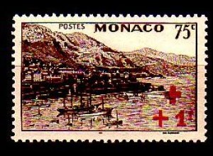 Monaco Mi.Nr. 212 Rotes Kreuz Hafen und Monte Carlo m.Aufdr. (75c+1)