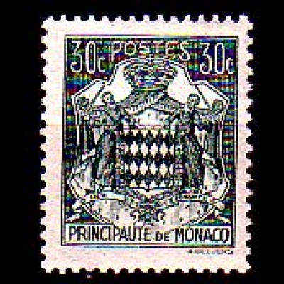 Monaco Mi.Nr. 222 Freim. Staatswappen (30c)