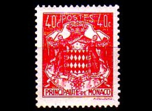 Monaco Mi.Nr. 223 Freim. Staatswappen (40c)