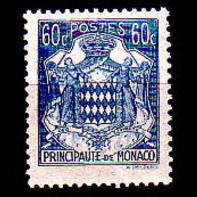 Monaco Mi.Nr. 226 Freim. Staatswappen (60c)