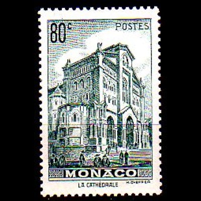 Monaco Mi.Nr. 229 Freim. Kathedrale von Monaco (80c)