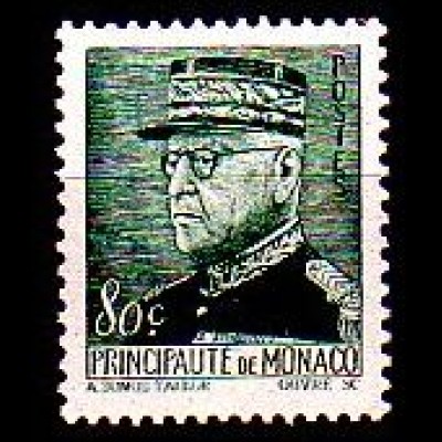 Monaco Mi.Nr. 258 Freim. Fürst Louis II in franz. Uniform (80c)