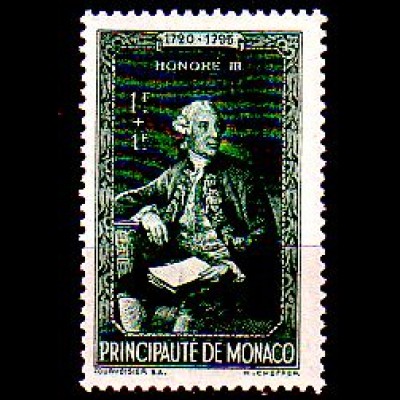Monaco Mi.Nr. 281 Frühere Herrscher, Honoré III (1+1)