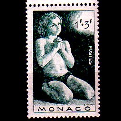 Monaco Mi.Nr. 302 Kinderhilfe, Betendes Kind (1+3)