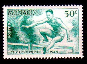 Monaco Mi.Nr. 339 Olympische Sommerspiele London, Hürdenlauf (50c)