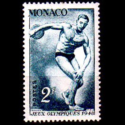 Monaco Mi.Nr. 341 Olympische Sommerspiele London, Diskuswerfen (2)