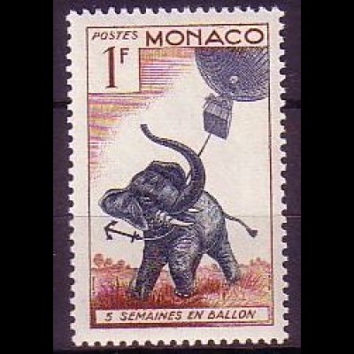 Monaco Mi.Nr. 512 Jules Verne, Elefant mit Ballon (1)