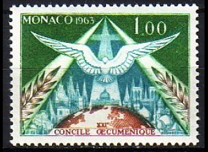 Monaco Mi.Nr. 734 Ökumenisches Konzil, Hl.Geist, Kirchtürme, Weltkugel (1,00)