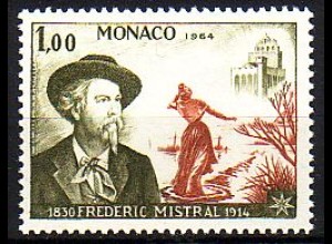Monaco Mi.Nr. 791 Frédéric Mistral, Dicher, Nobelpreis 1904 (1,00)