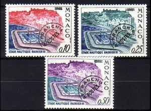 Monaco Mi.Nr. 795-97 Freim. Schwimmstadion, Jahr 1962 durchbalkt (3 Werte)