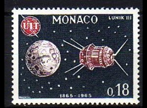 Monaco Mi.Nr. 801 ITU, Satellit Lunik III, Mond (0,18)